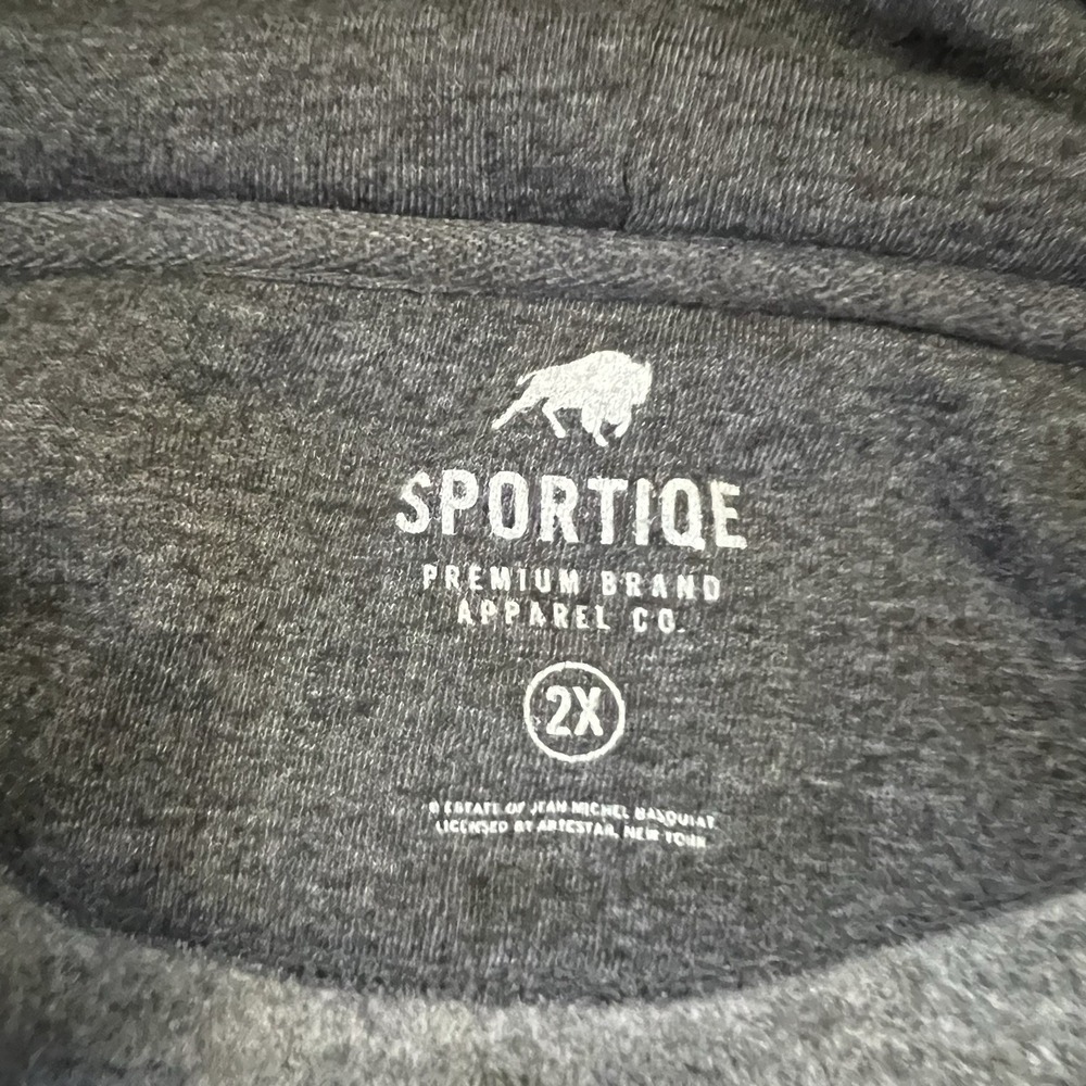 Brooklyn Nets BKLN Full Zip Hoodie Sportiqe Basquiat Style NBA Sweatshirt 2021 - Picture 4 of 8